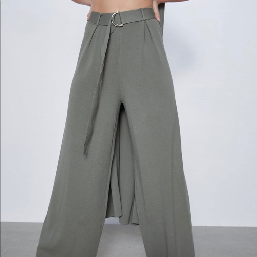 Zara Wide Leg Belted Pants
